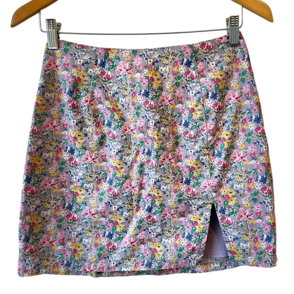 Revolve Seven Wonders Floral Lavender Mini Skirt